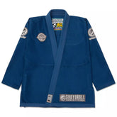 Shoyoroll Atlas Blue BJJ Gi laid flat on a mat