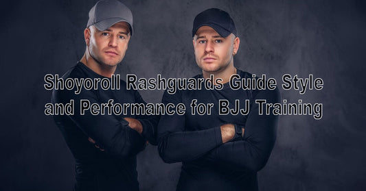 An image showing different Shoyoroll rashguards worn by BJJ athletes during training, highlighting fit, design, and performance on the mat.