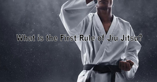 An image of a BJJ class where students are bowing before stepping onto the mat, showing respect as the first rule of Jiu Jitsu.